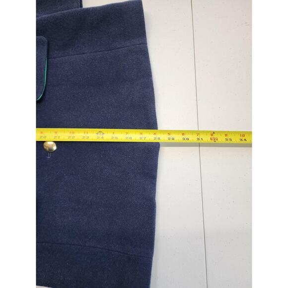 J.Crew Coat Womens Petite P00 Navy Blue Wool Blend Overcoat Gold Button Lagelook - Picture 7 of 13